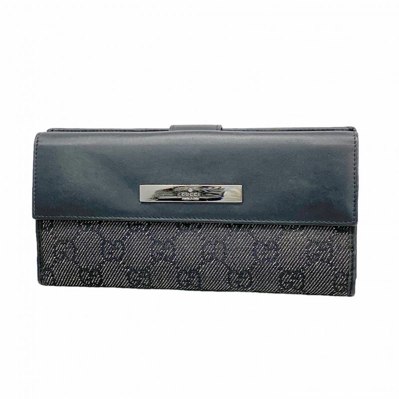 Gucci Wallet Denim Black Silver
