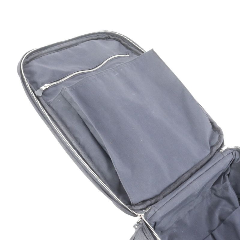 Hermes Acapulco Leather Canvas Shoes Carry Case Bag Business Travel Black