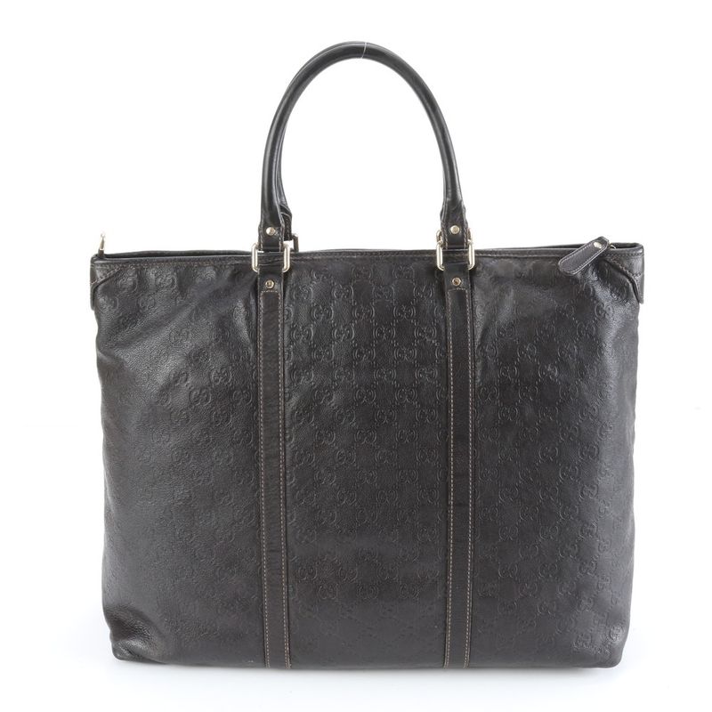 Guccissima Leather Boston Bag Business Travel Tote Carry