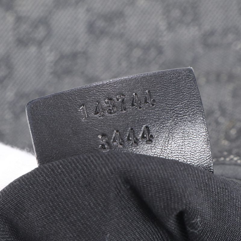 Gucci GG Canvas Hobo Leather Shoulder Bag