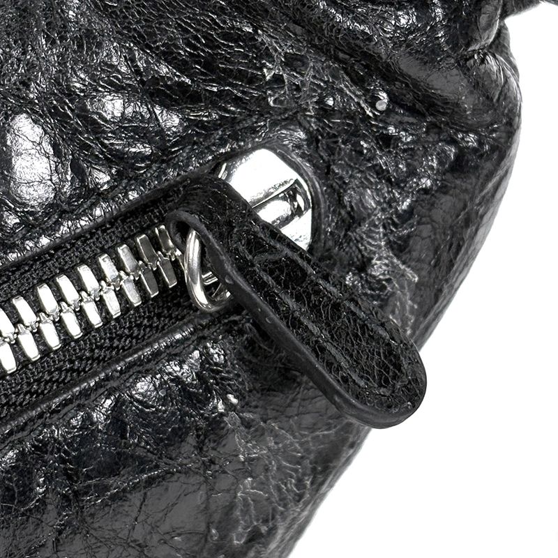 Balenciaga le Cagole Belt Bag Waist Pouch Leather Black