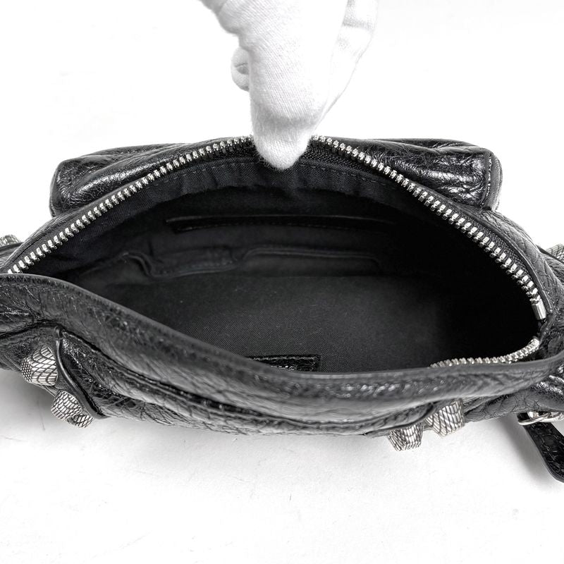 Balenciaga le Cagole Belt Bag Waist Pouch Leather Black