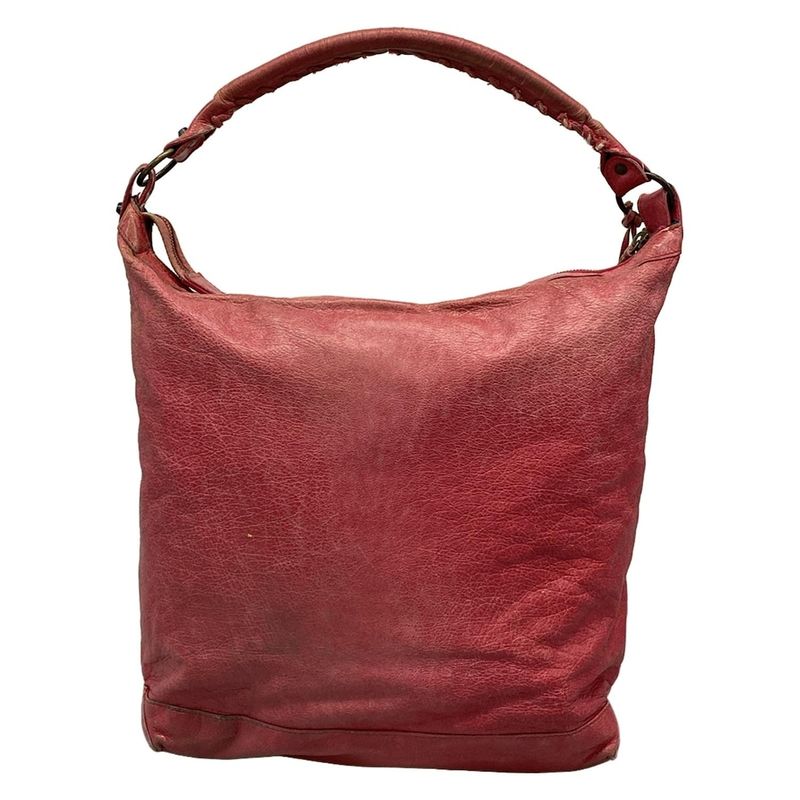 Balenciaga Shoulder Bag the Day Red Leather