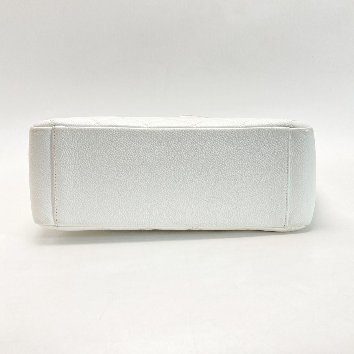 Chanel Chanel Cocomark Quilted Pst Chain Tote Bag White Caviar Leather