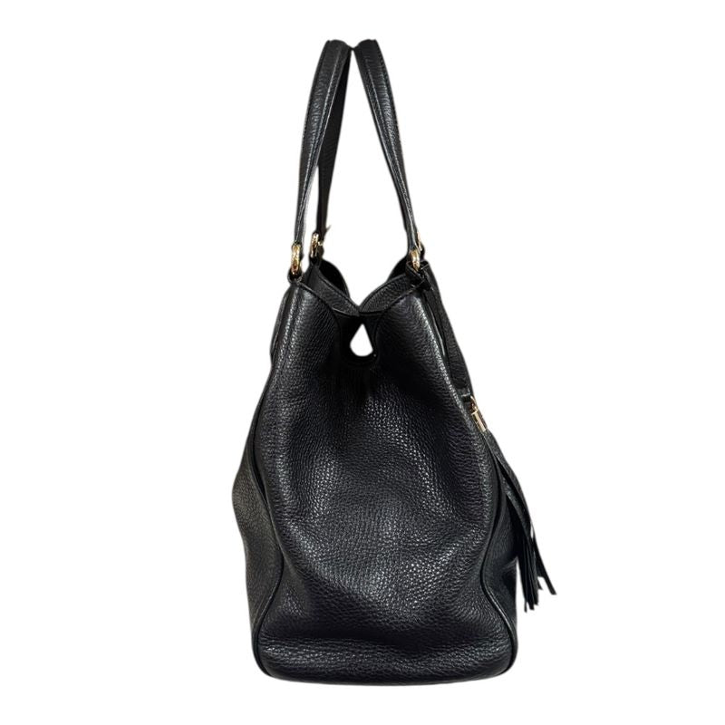 Gucci Soho Shoulder Bag Leather Black Ladies