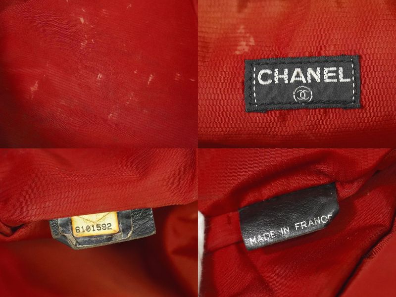 Chanel Travel Line Pouch Small Bag Nylon Black Travel Line Miscellaneous Goods