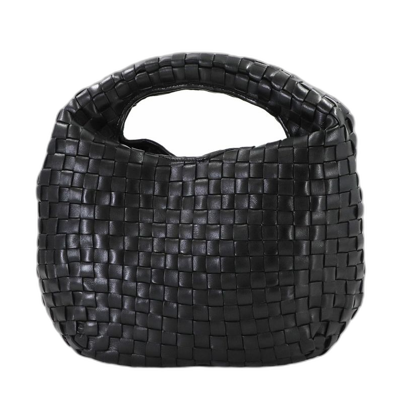 Bottega Veneta Intrecciato Hobo Hand Leather Black