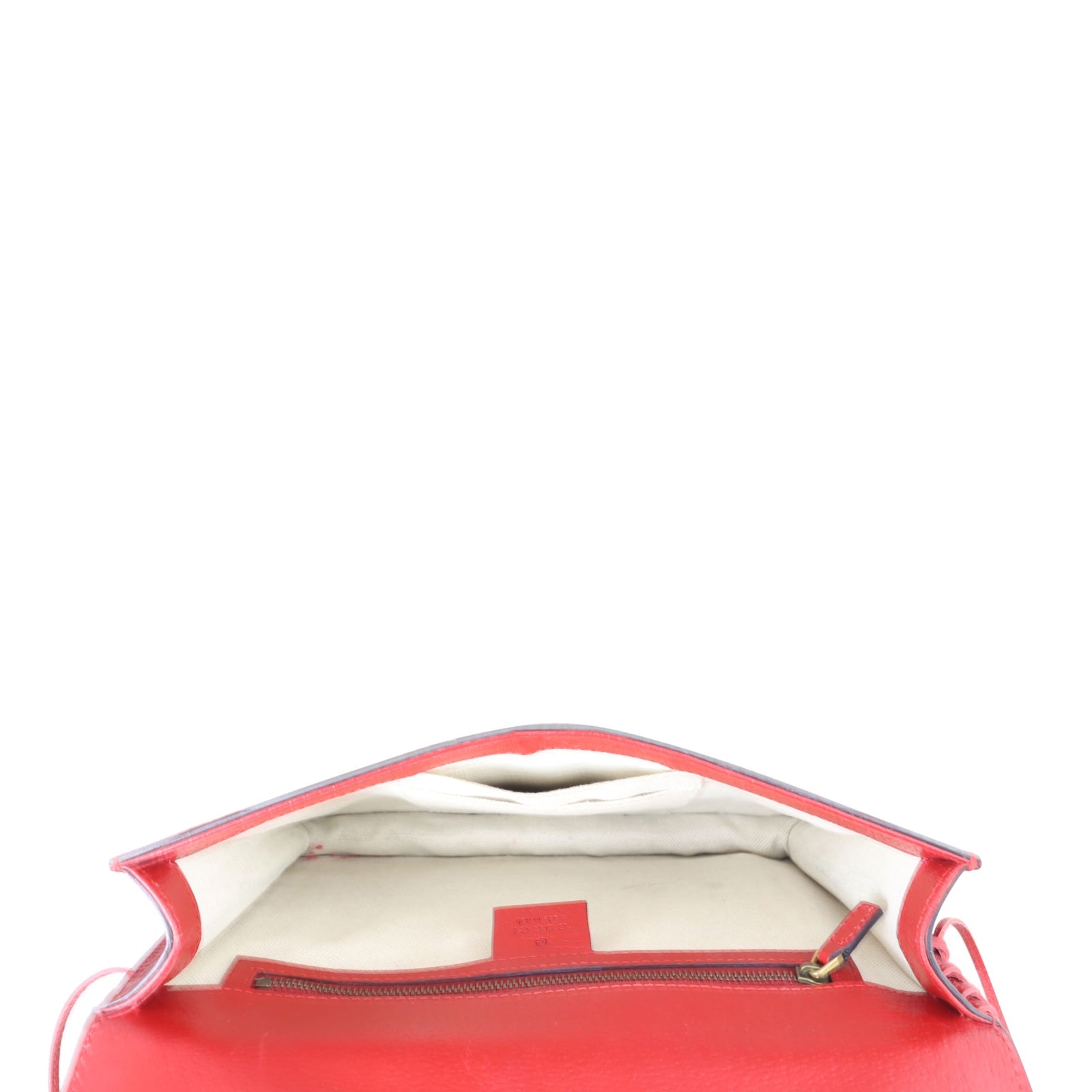 Gucci Animalier Web Leather Flap Clutch