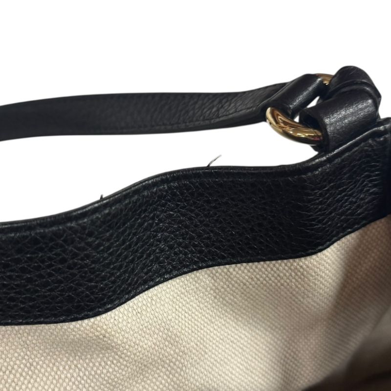 Gucci Soho Shoulder Bag Leather Black Ladies