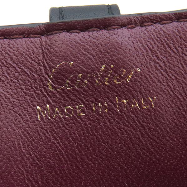 Cartier Shoulder Bag Hobo Bag Sm Leather Black Gold Hardware Must de