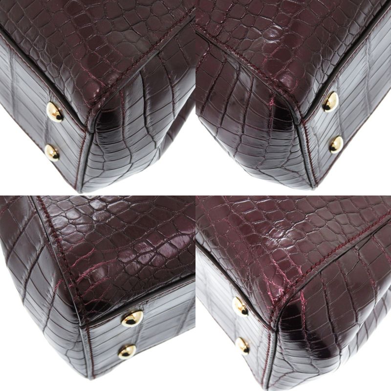 Gucci Soho 2-Way Leather Purple 0696 Purple Tote Bag