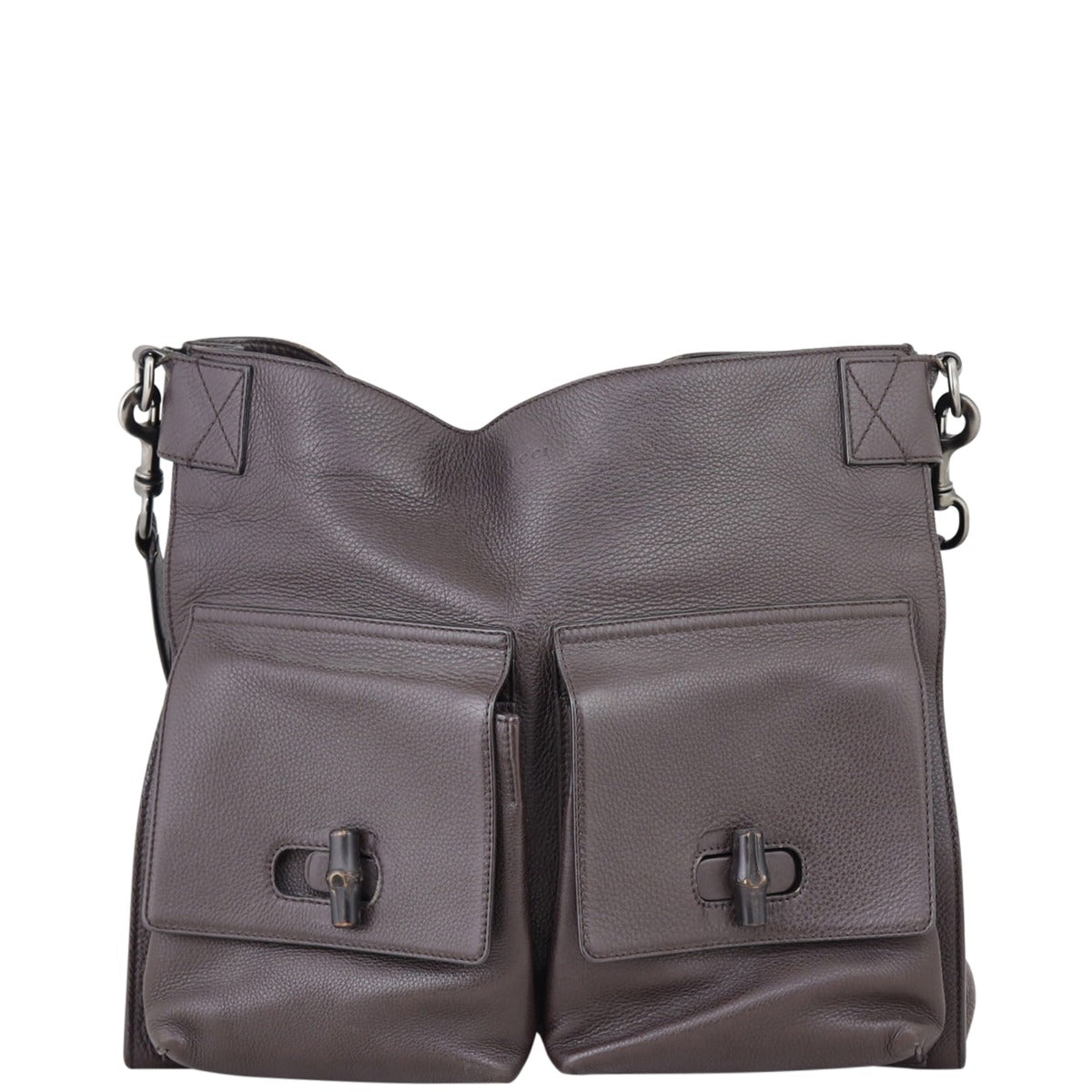 Gucci Bamboo Leather Messenger Bag