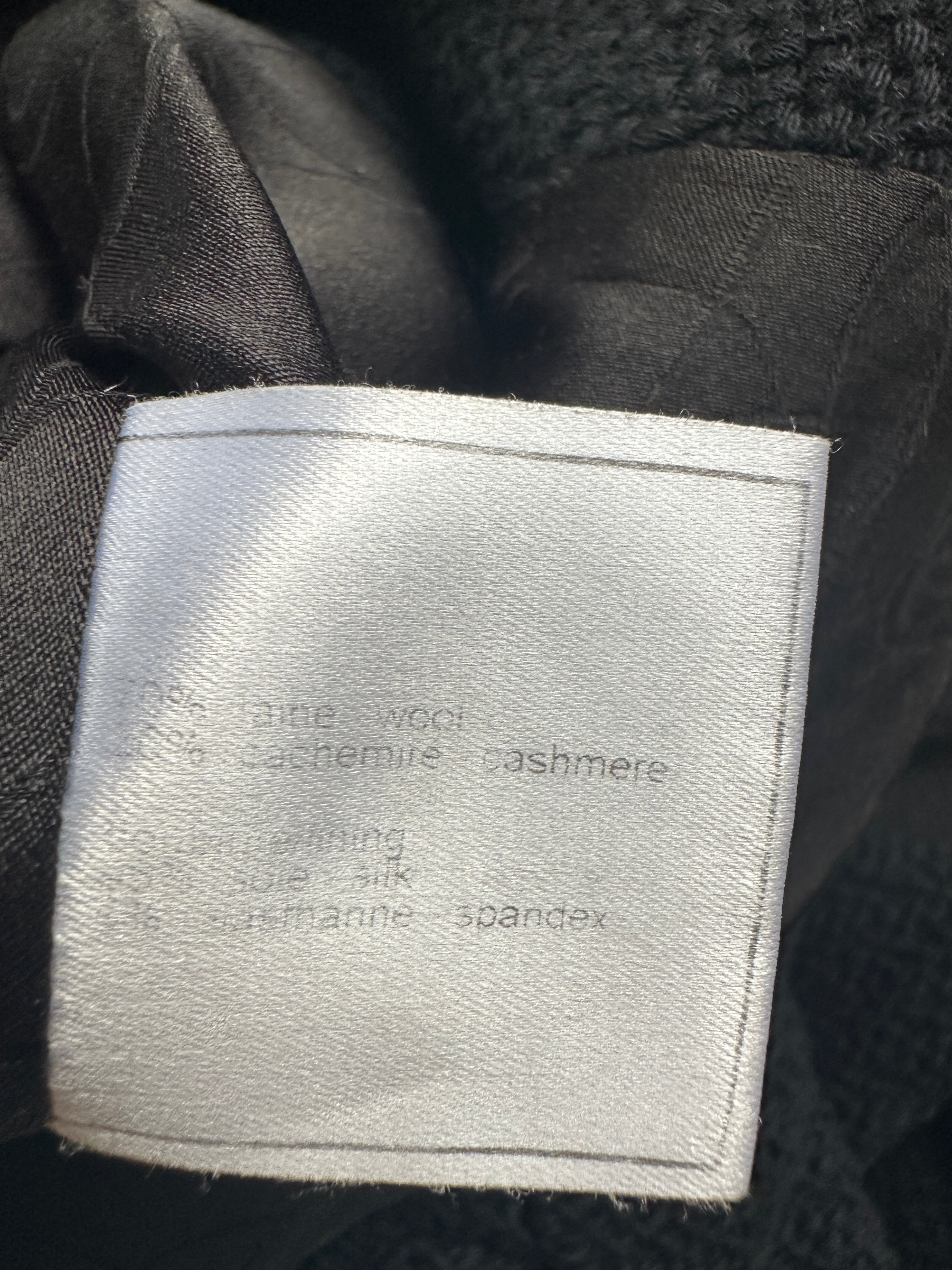 *FIRE PRICE* Chanel 02A Black Wool Jacket with Zips on The Sleeves & Leather Buttons Size FR 42 (UK 14)