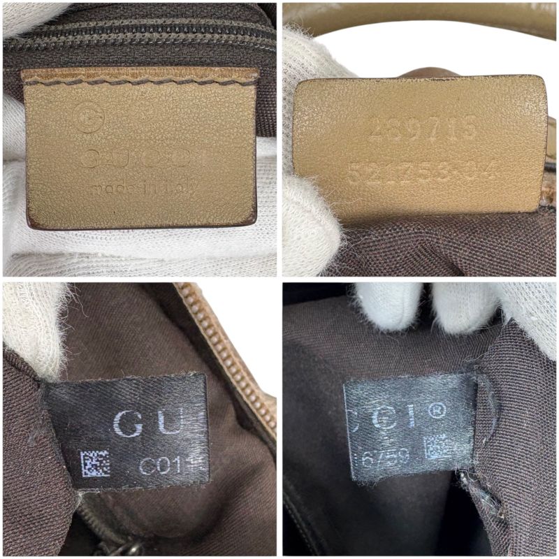 Gucci One Shoulder Bag Horsebit Pattern Brown All Leather Hobo Soho Shoulder