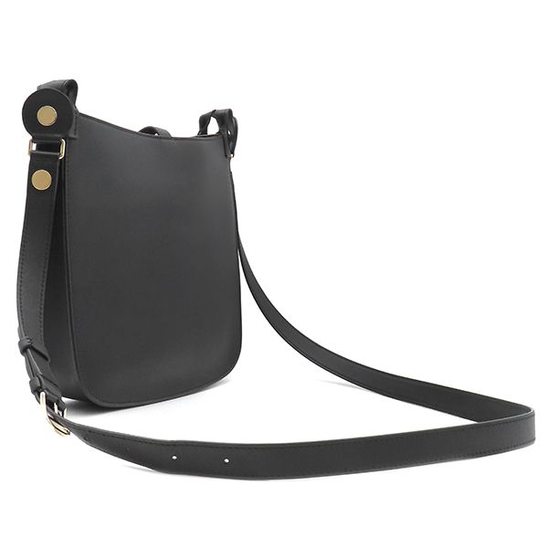 Cartier Shoulder Bag Hobo Bag Sm Leather Black Gold Hardware Must de