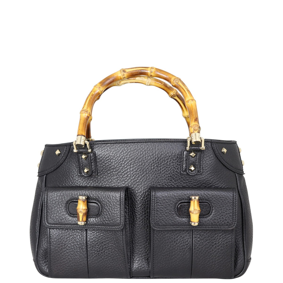 Gucci Bamboo Handle Studded Tote