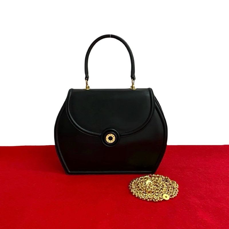 Tiffany & Co Logo Hardware Leather 2-Way Handbag