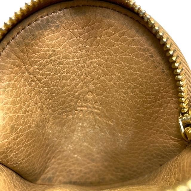 Gucci Soho Coin Case Coin Purse Mini Wallet Circle Shape Compact Leather