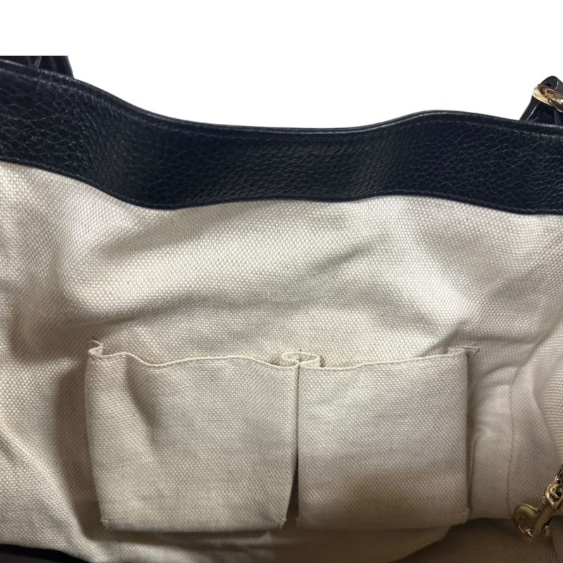 Gucci Soho Shoulder Bag Leather Black Ladies