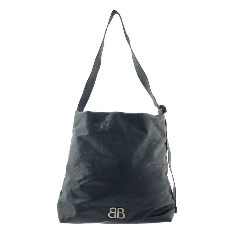 Balenciaga Monaco East-West Monaco Hobo Shoulder Bag Black Men's