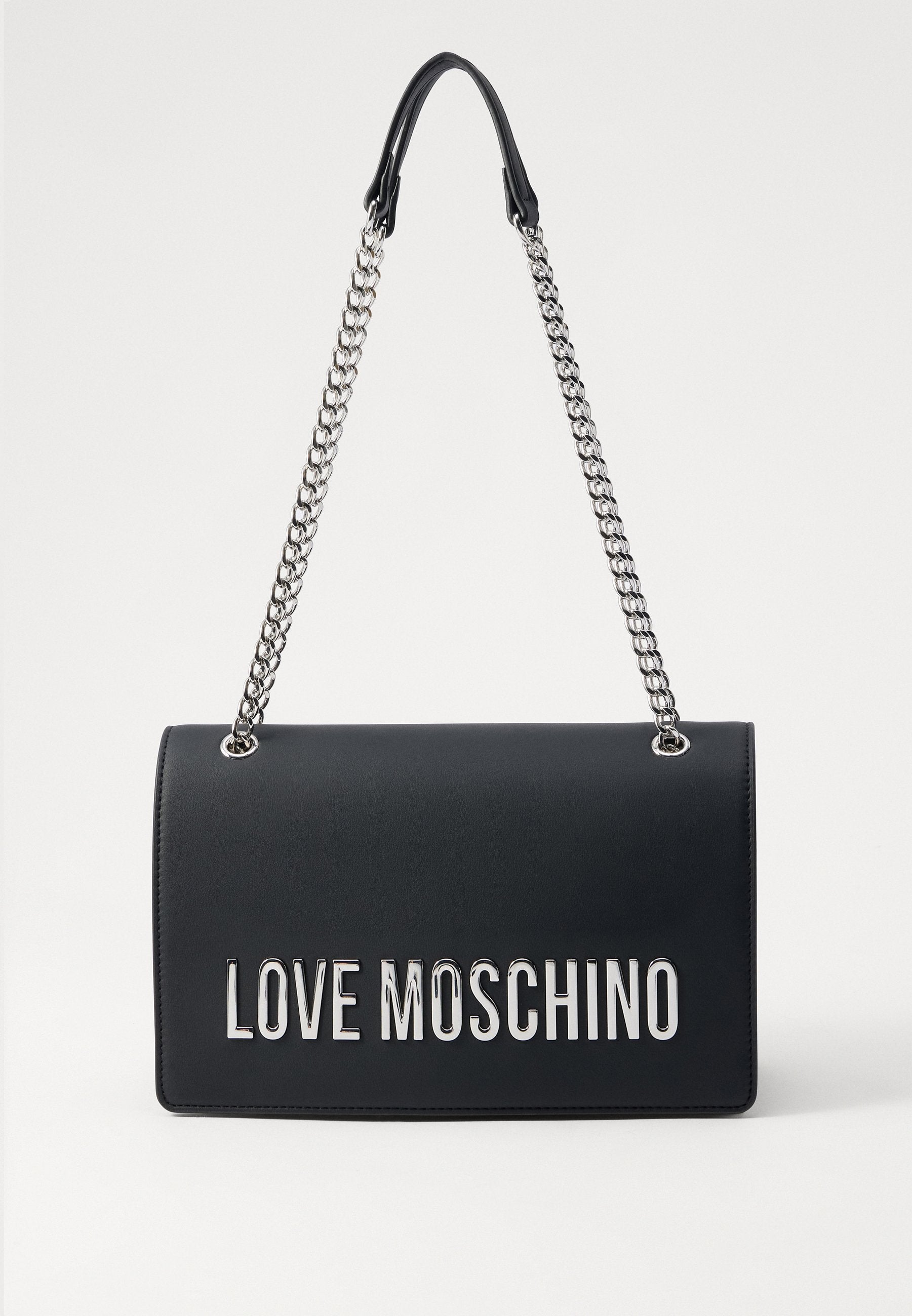 BORSA A SPALLA LOVE MOSCHINO SILVER