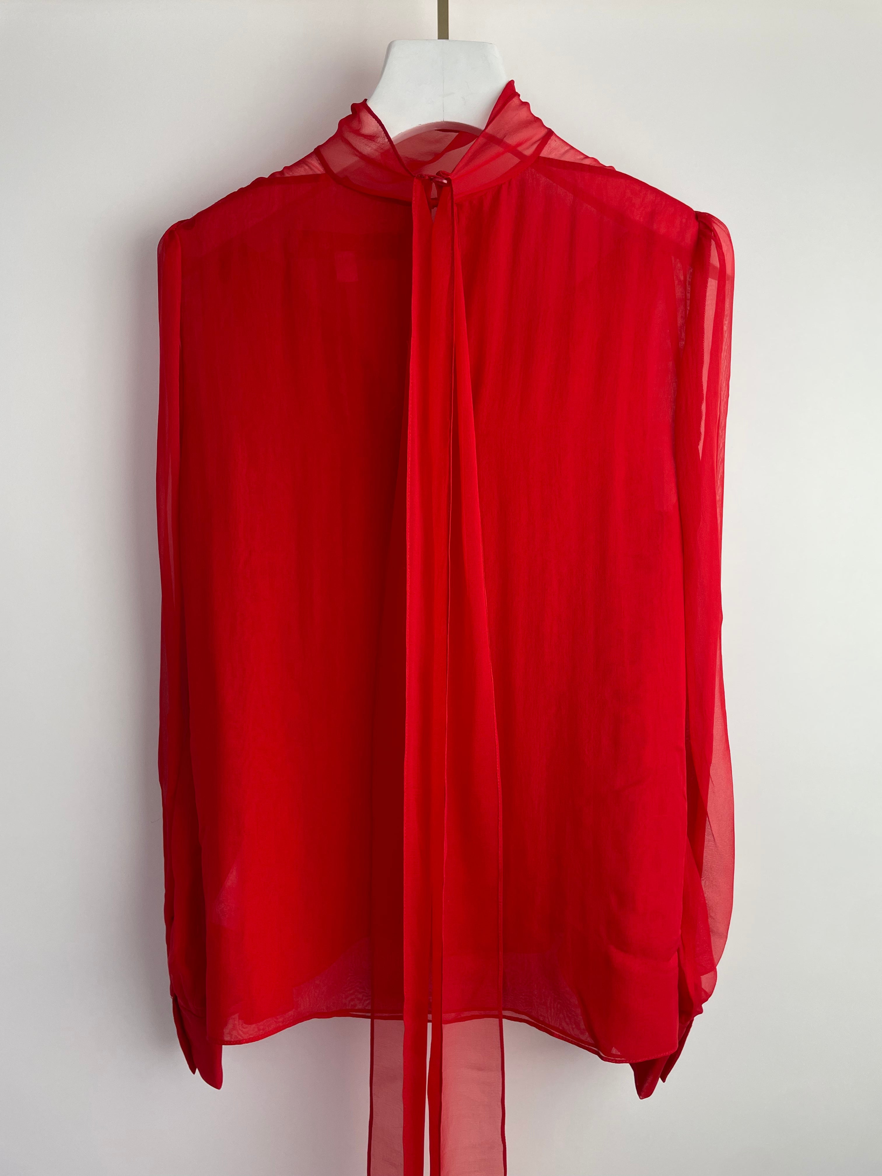 *CURRENT SEASON* Carolina Herrera Red Three Piece Trousers, Jacket and Blouse Set Size US 0 (UK 4)