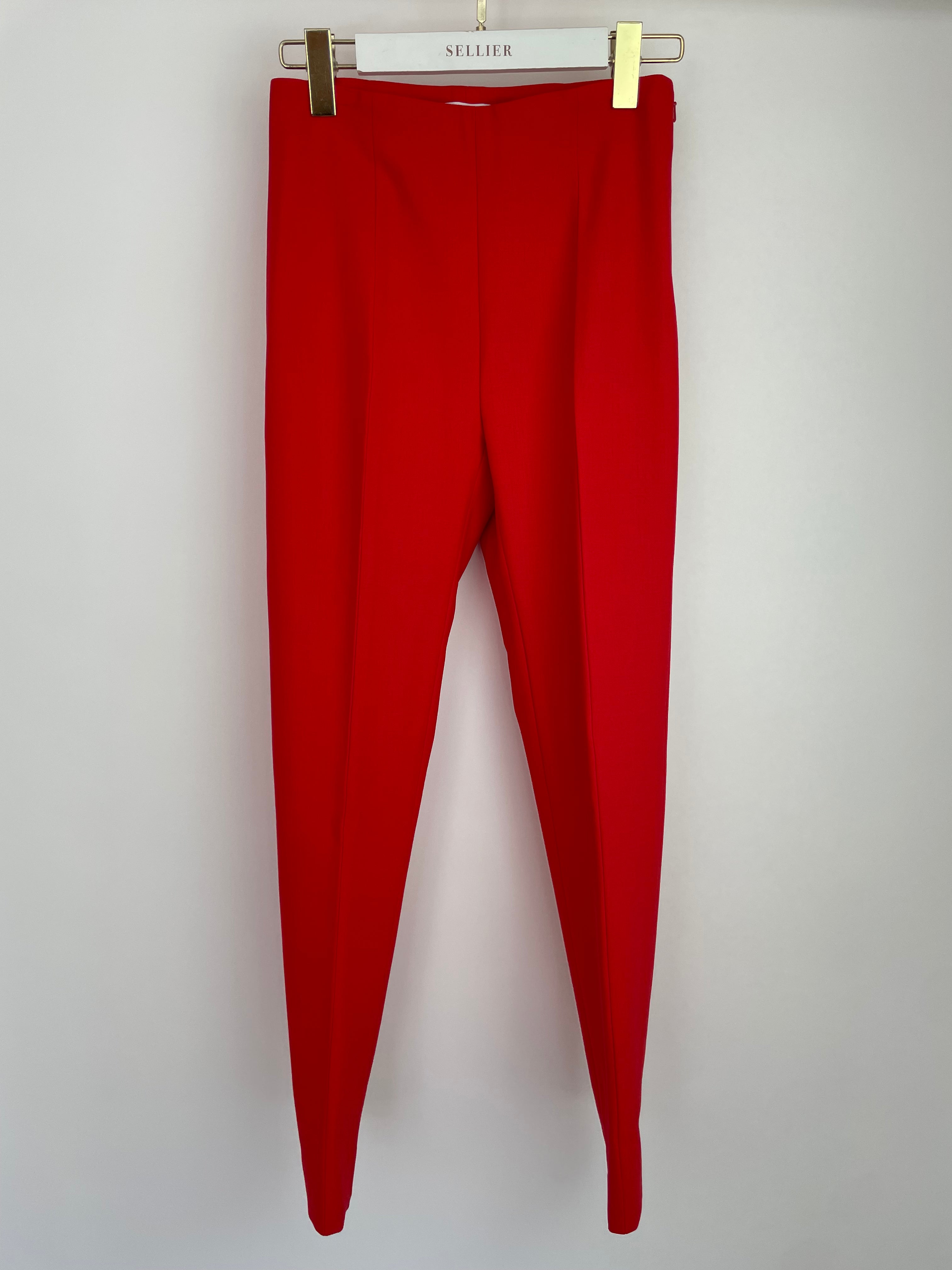 *CURRENT SEASON* Carolina Herrera Red Three Piece Trousers, Jacket and Blouse Set Size US 0 (UK 4)