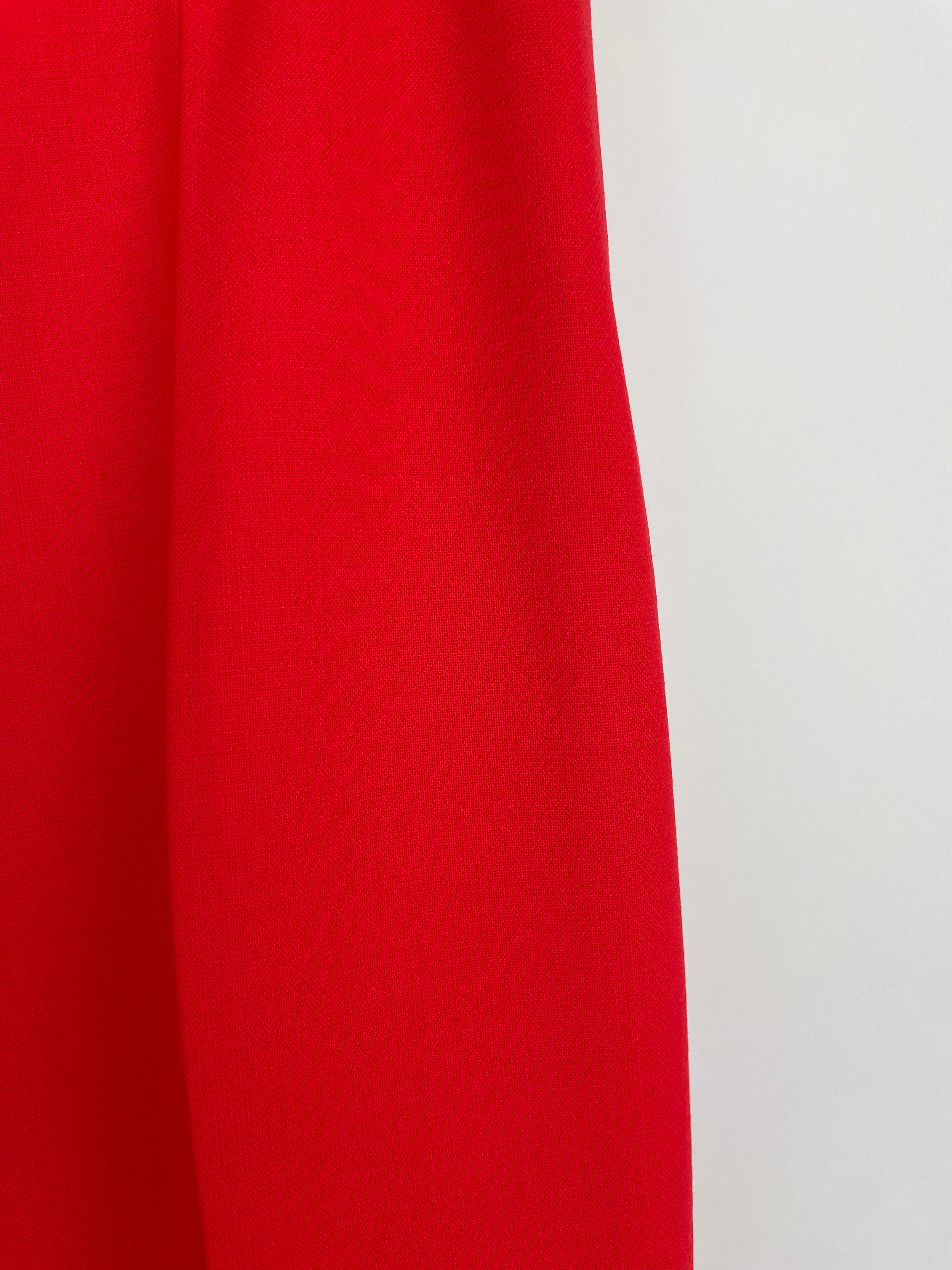 *CURRENT SEASON* Carolina Herrera Red Three Piece Trousers, Jacket and Blouse Set Size US 0 (UK 4)