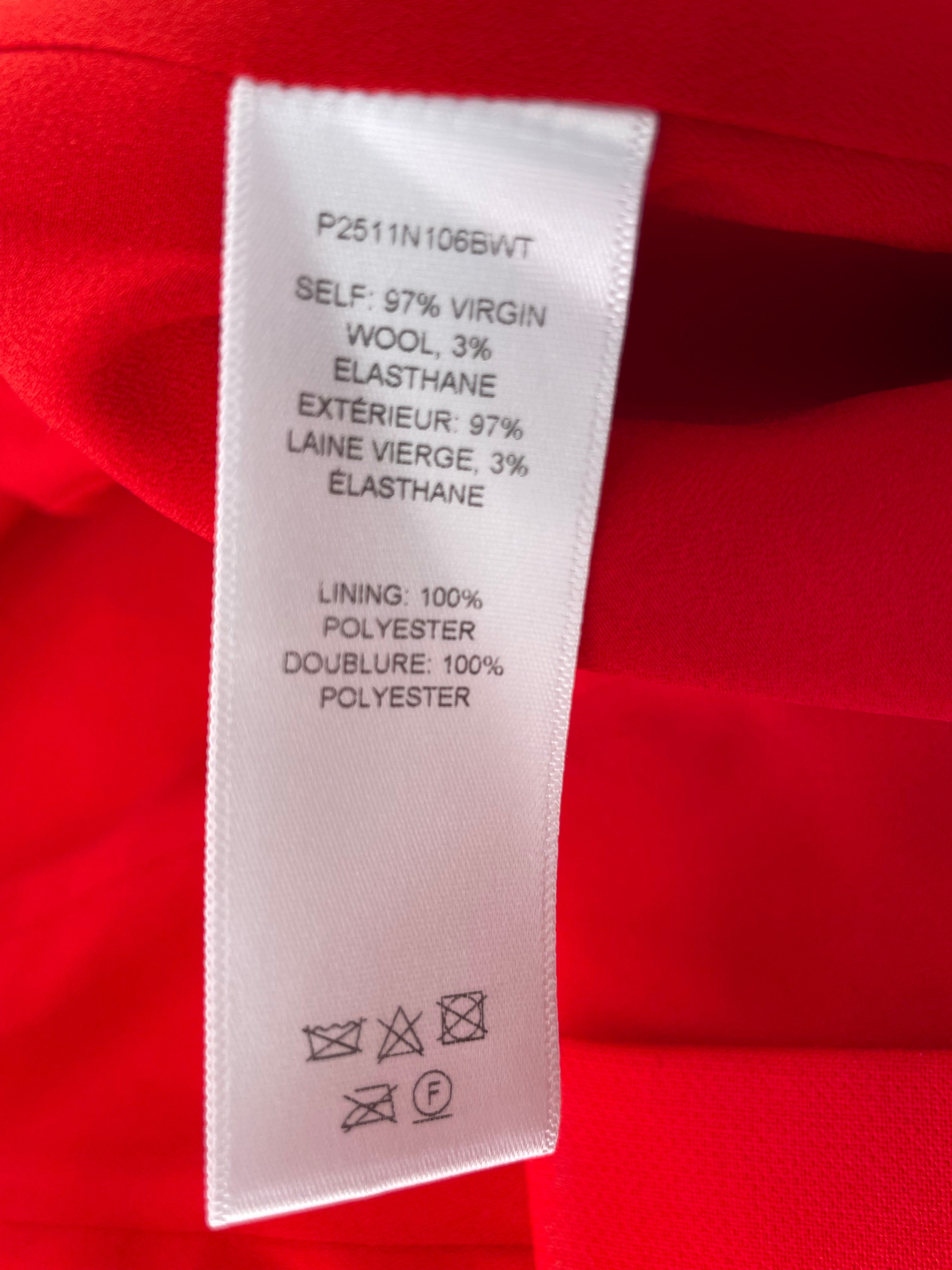 *CURRENT SEASON* Carolina Herrera Red Three Piece Trousers, Jacket and Blouse Set Size US 0 (UK 4)