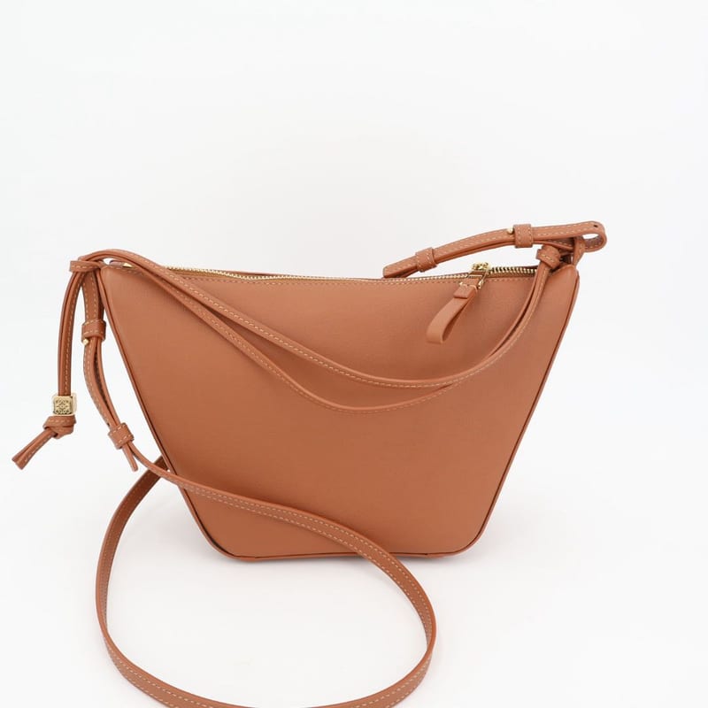 Loewe Hammock Hobo Bag Mini 2 way Bag Leather Tan Brown