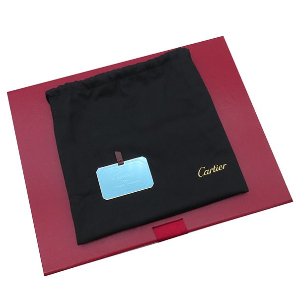 Cartier Shoulder Bag Hobo Bag Sm Leather Black Gold Hardware Must de