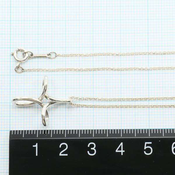 Tiffany & Co Open Cross Silver Necklace Box Bag Total Weight 28 g Approx 40 cm