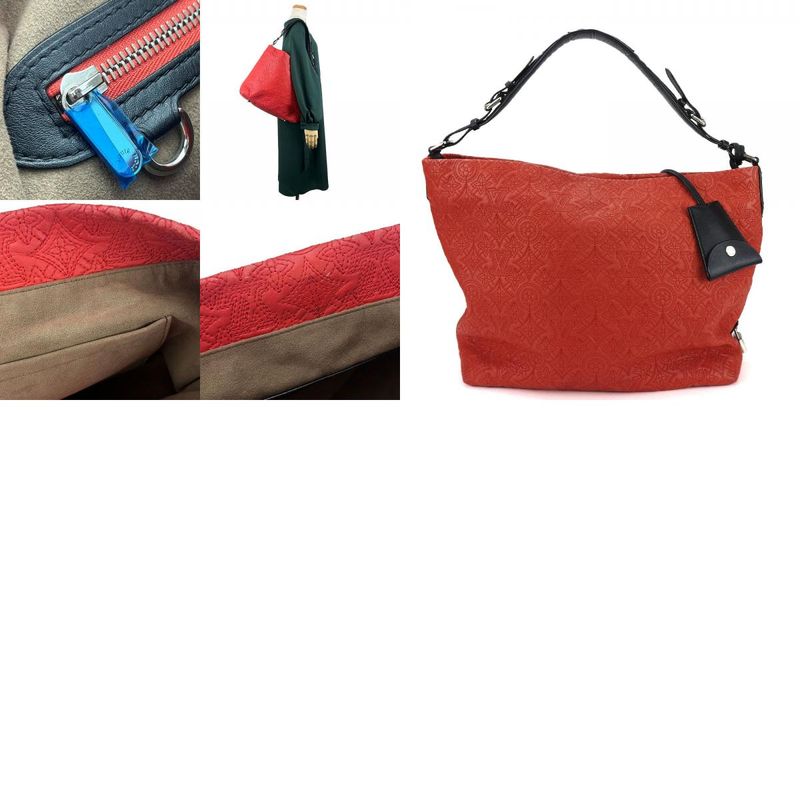 Louis Vuitton Shoulder Bag Hobo GM Monogram Anthea Leather Red Black One