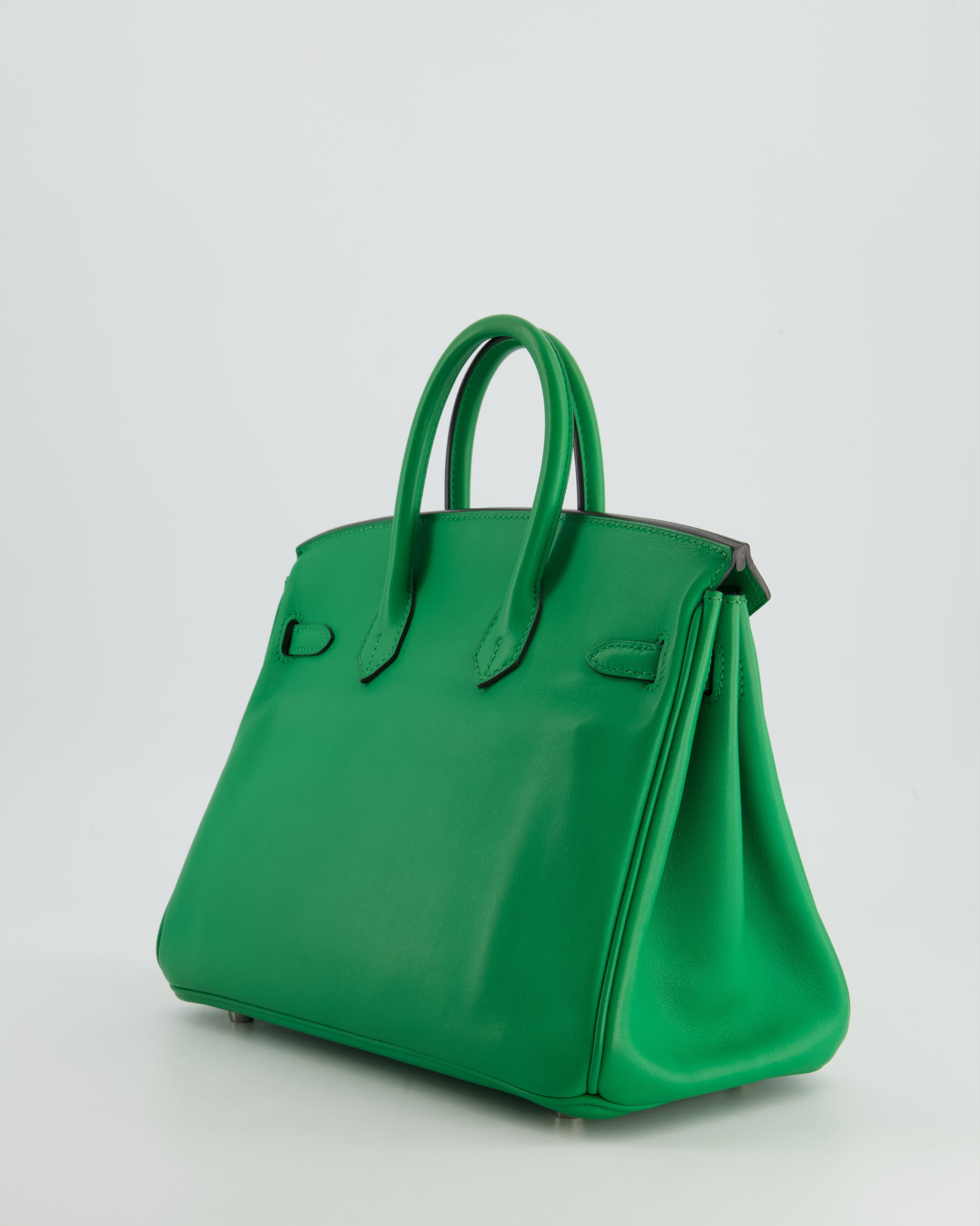 *FIRE PRICE* Hermès Birkin 25 Retourne Bag in Bamboo Swift Leather with Palladium Hardware Bag