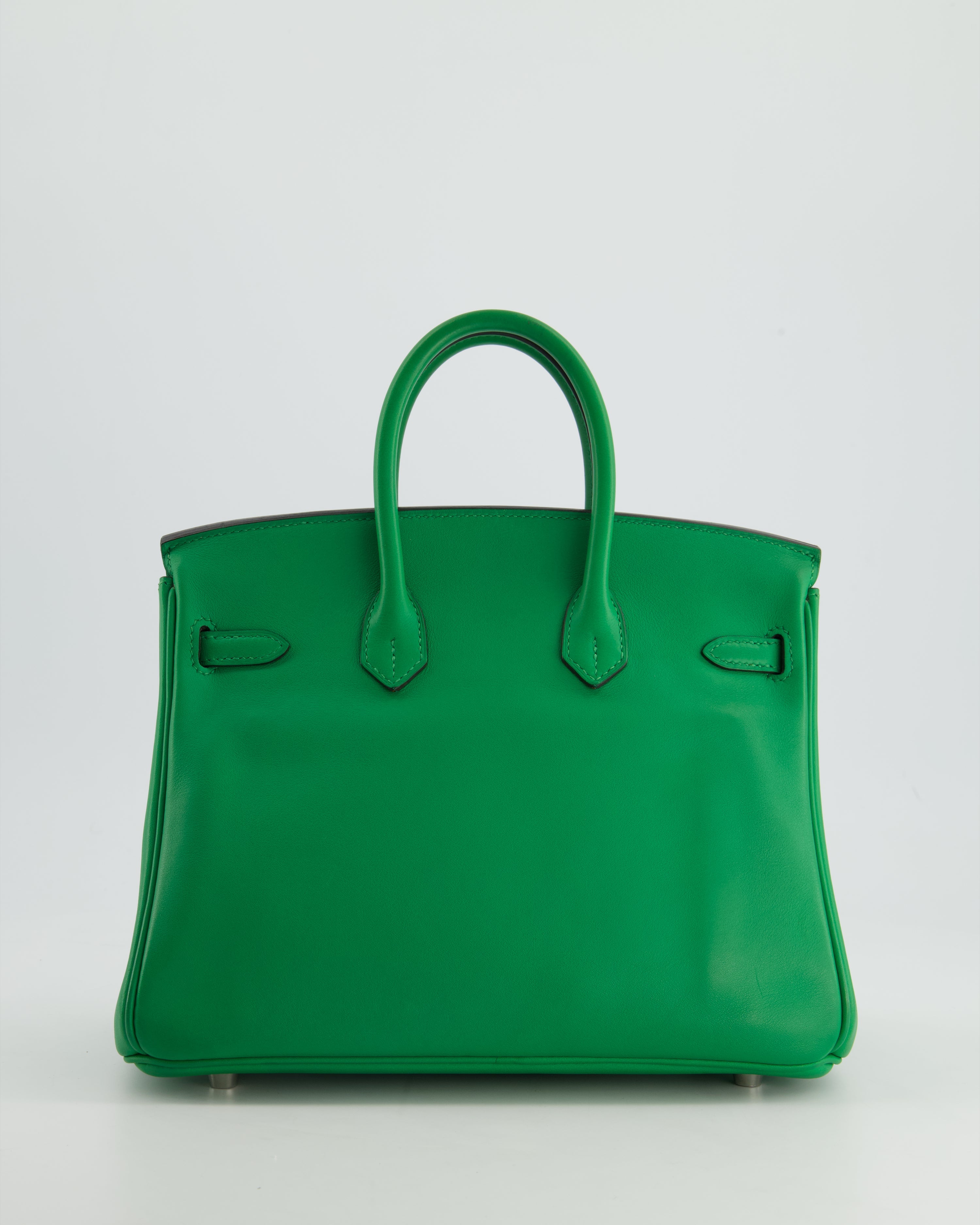 *FIRE PRICE* Hermès Birkin 25 Retourne Bag in Bamboo Swift Leather with Palladium Hardware Bag