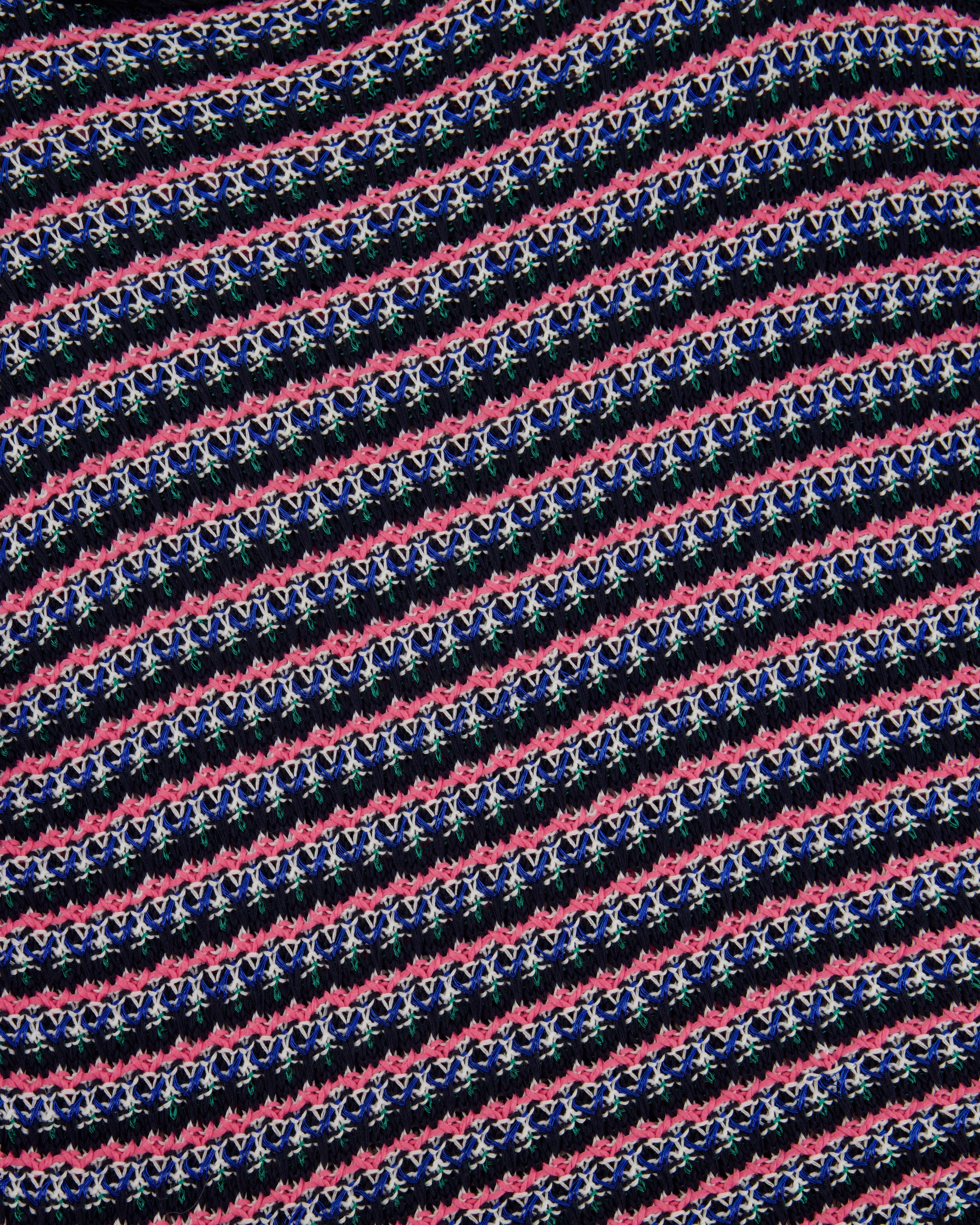 *FIRE PRICE* Chanel Pink, Black Metallic Green Mid-Sleeve Top FR 38 (UK 10)