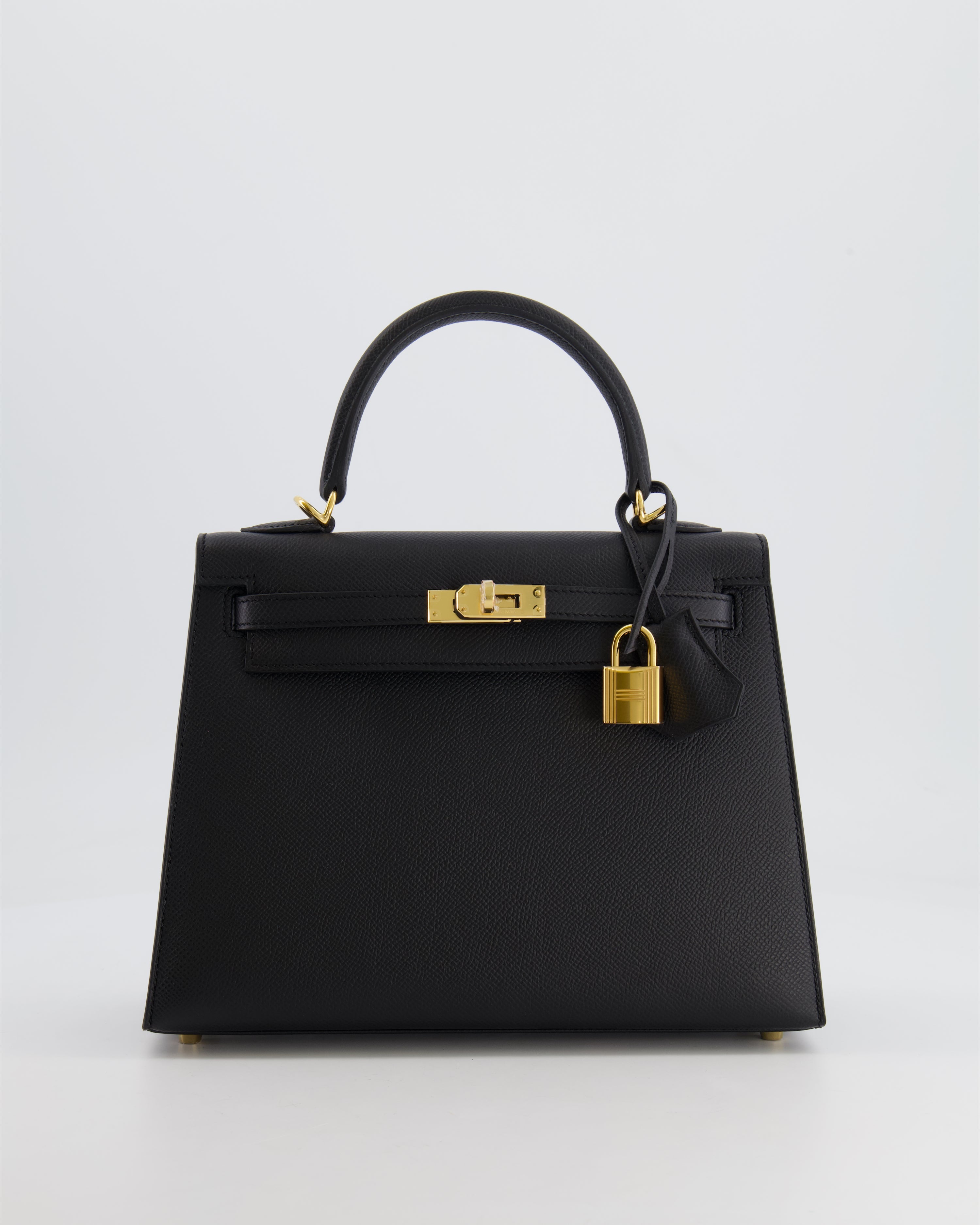 *HOLY GRAIL* Hermès Kelly 25 Sellier Bag in Noir Epsom Leather with Gold Hardware
