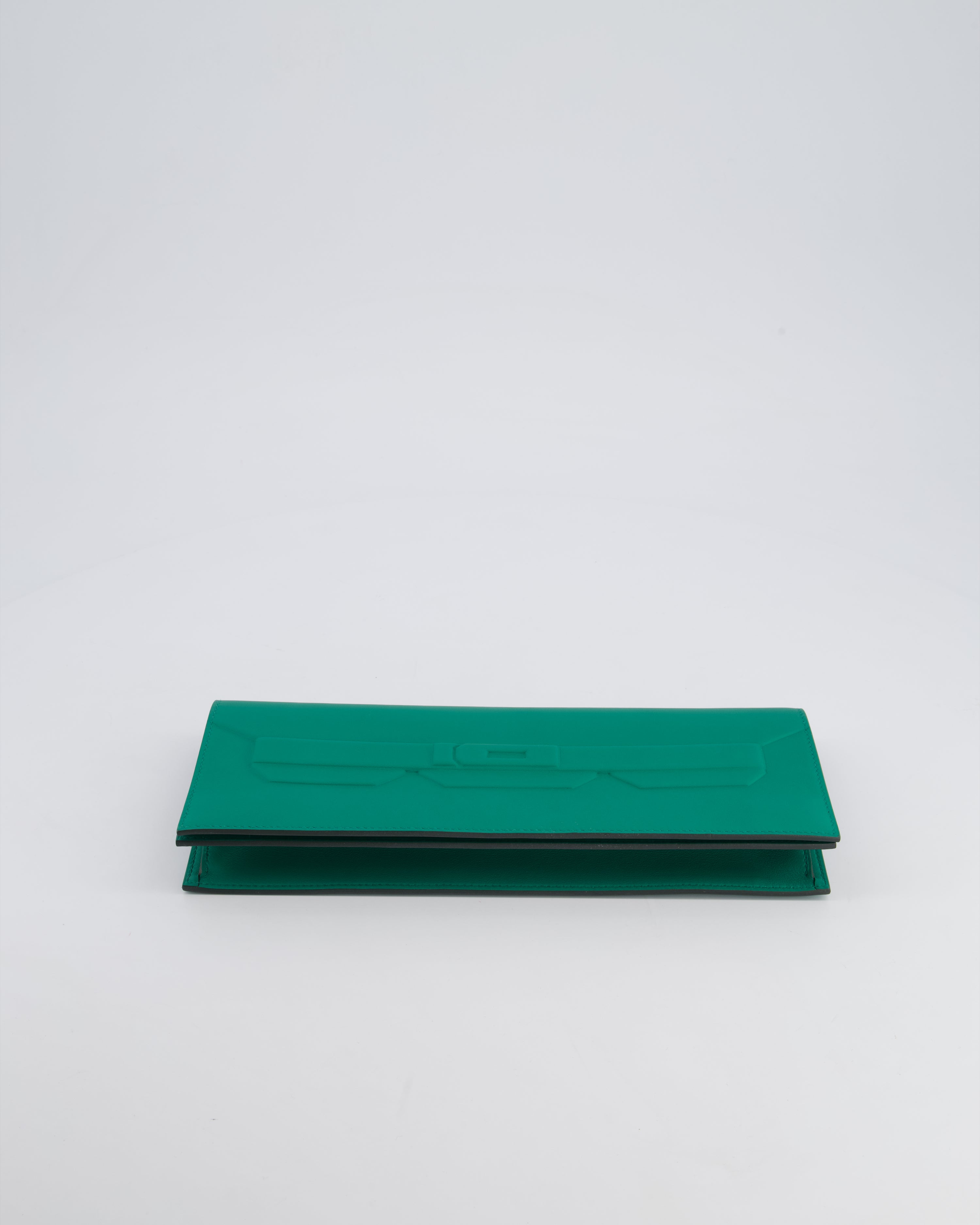 *FIRE PRICE* Hermès Birkin Cut Shadow Bag In Vert Vertigo Swift Leather