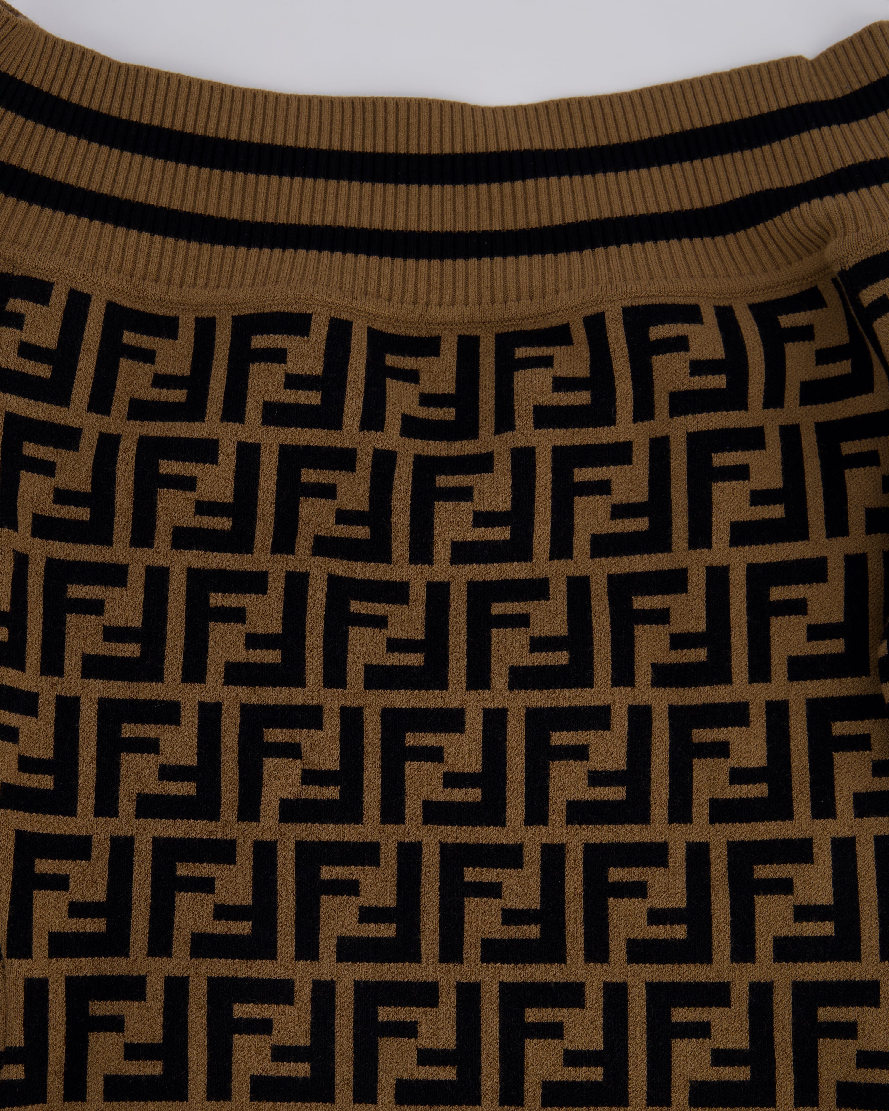 Fendi Off Shoulder Bodysuit Top With FF Monogram and Tassle Detail UK 8-10