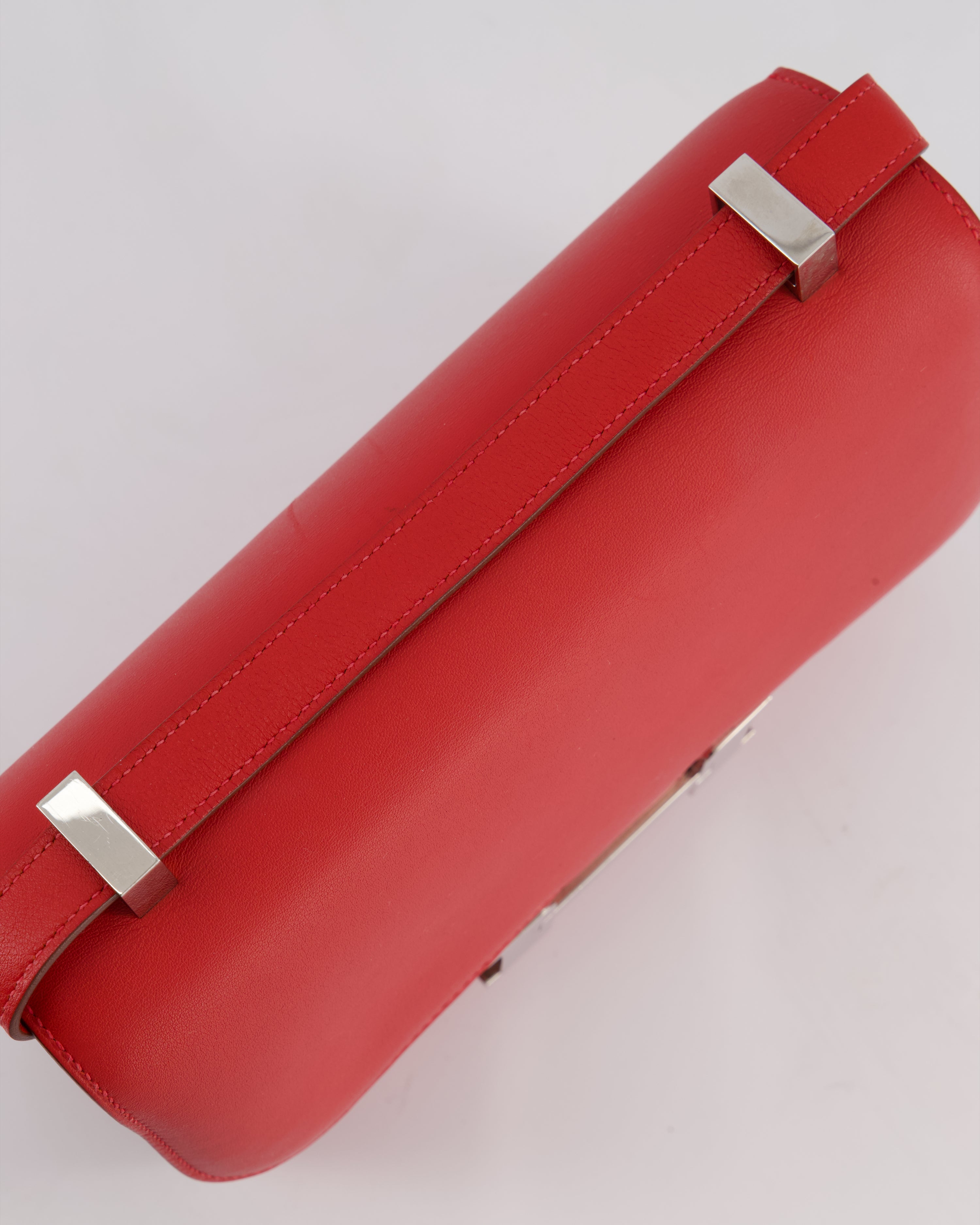*FIRE PRICE* Hermès Constance III 24 Bag in Rouge Vif Evercolor Leather with Palladium Hardware