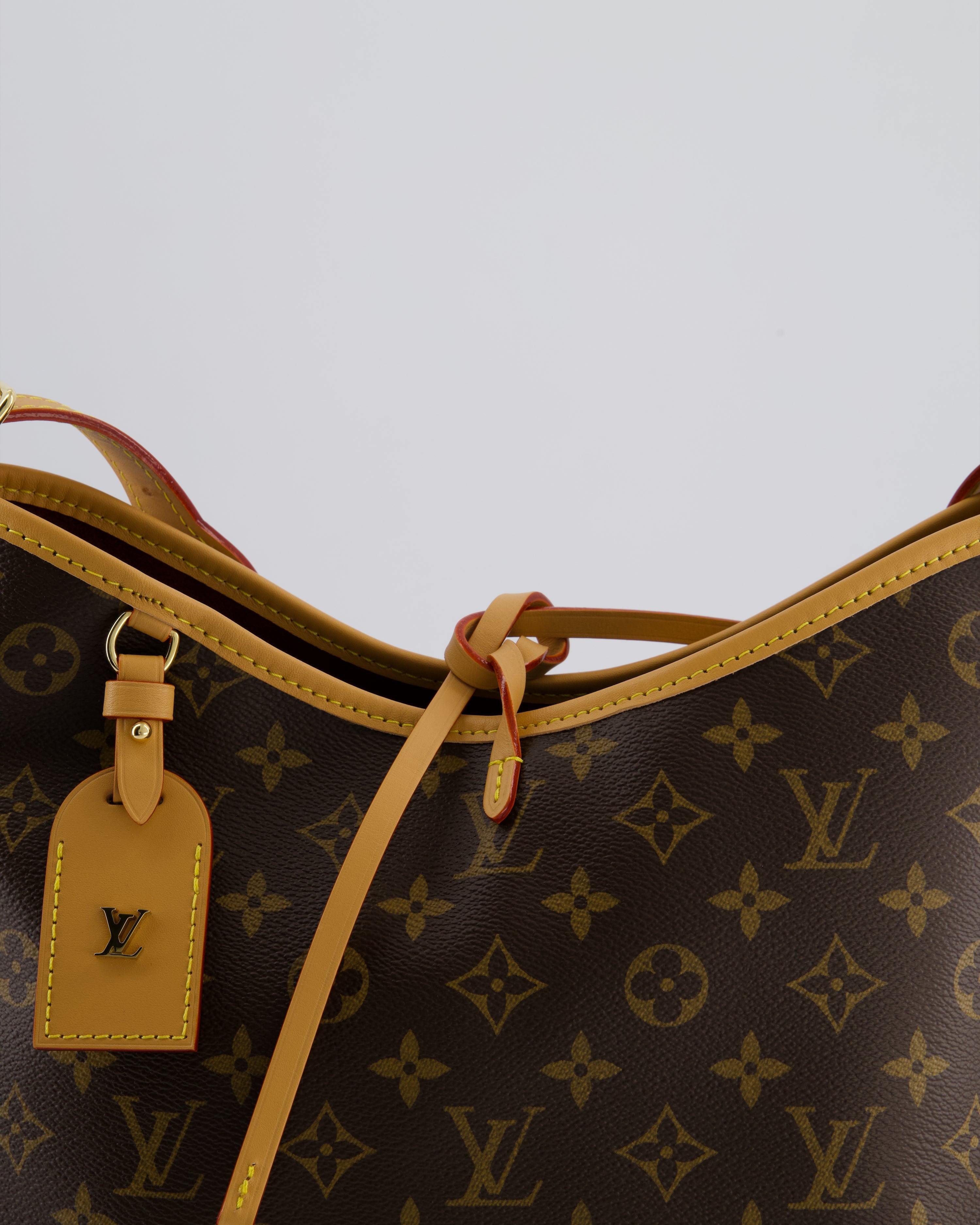 *BRAND NEW* Louis Vuitton Brown CarryAll PM Bag in Monogram Coated Canvas, Vacchetta Leather and Gold Hardware