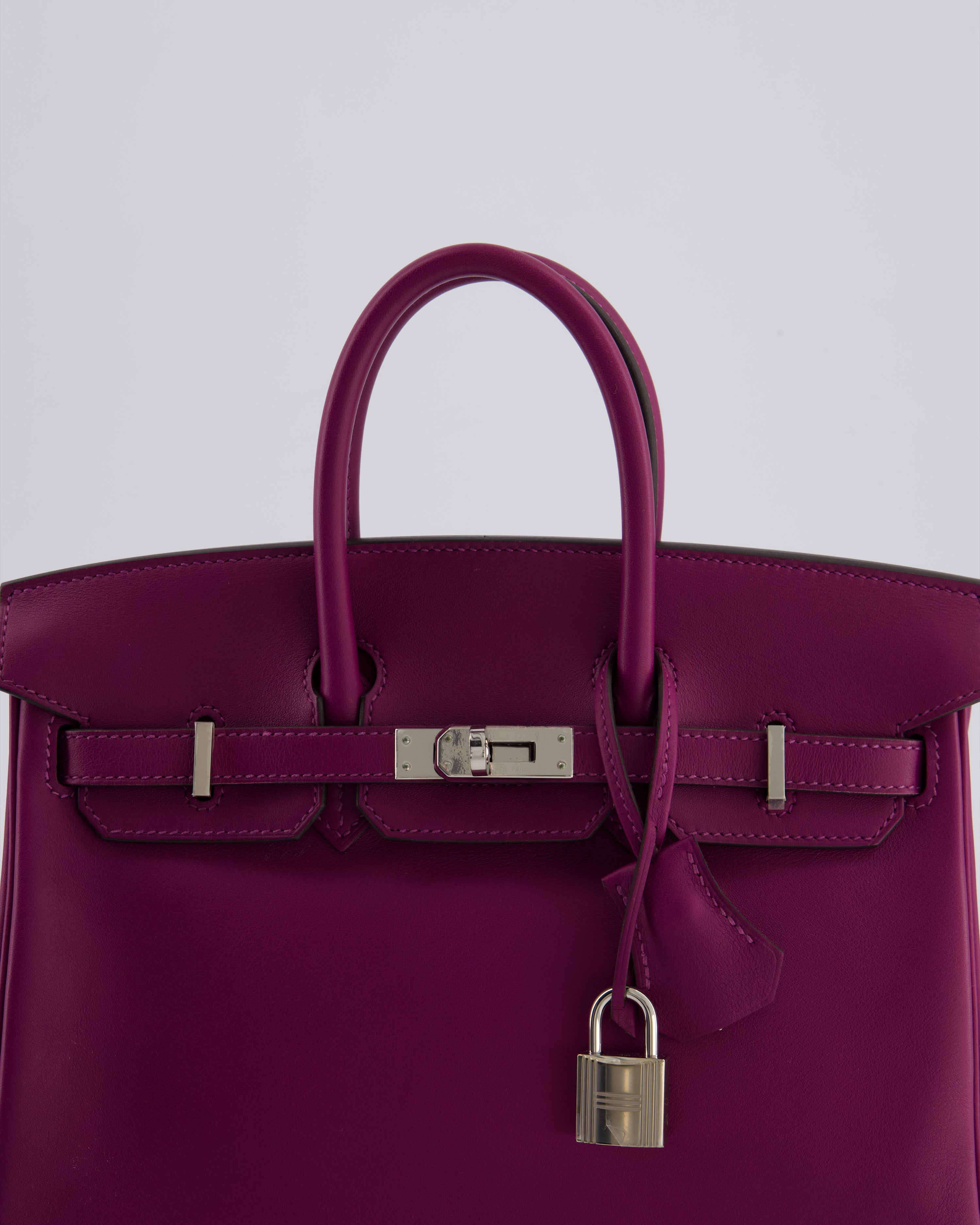 *FIRE PRICE* Hermès Birkin 25 Retourne Bag in Anemone Swift Leather with Palladium Hardware