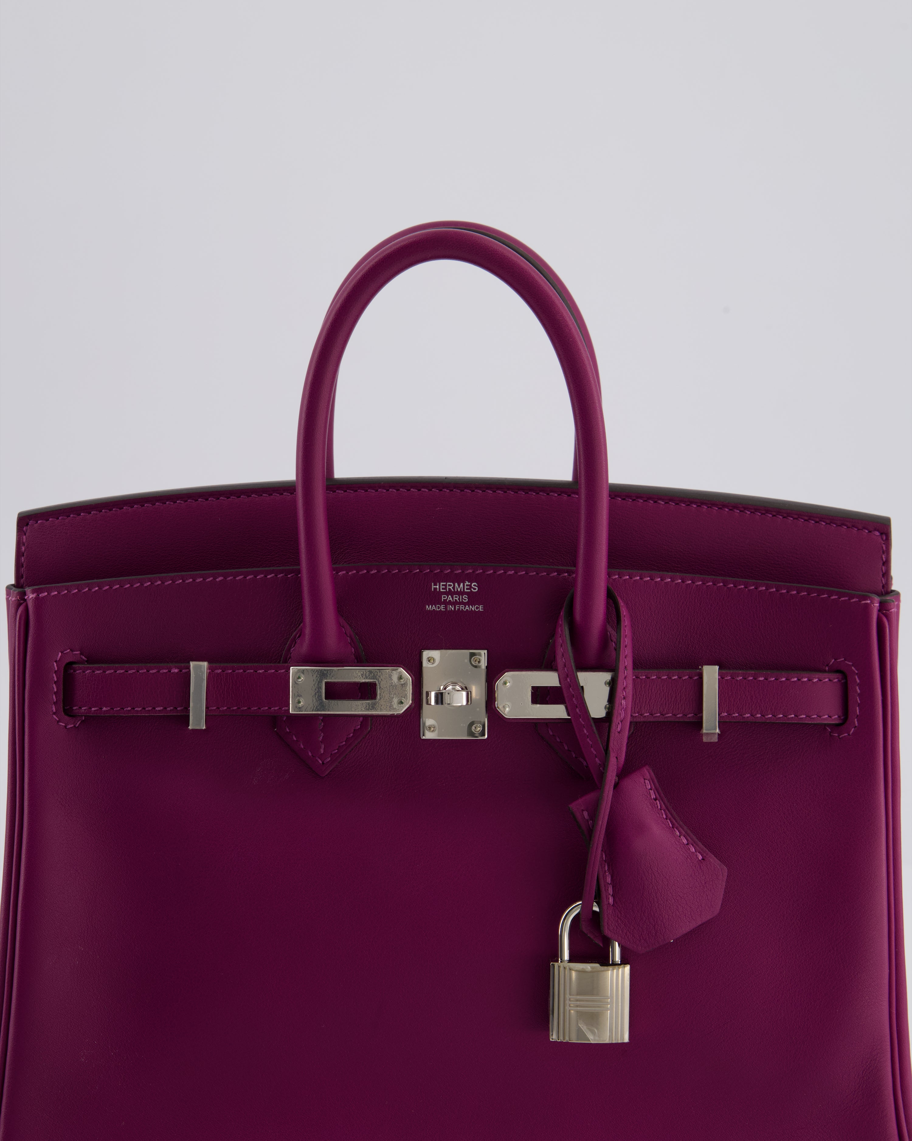 *FIRE PRICE* Hermès Birkin 25 Retourne Bag in Anemone Swift Leather with Palladium Hardware