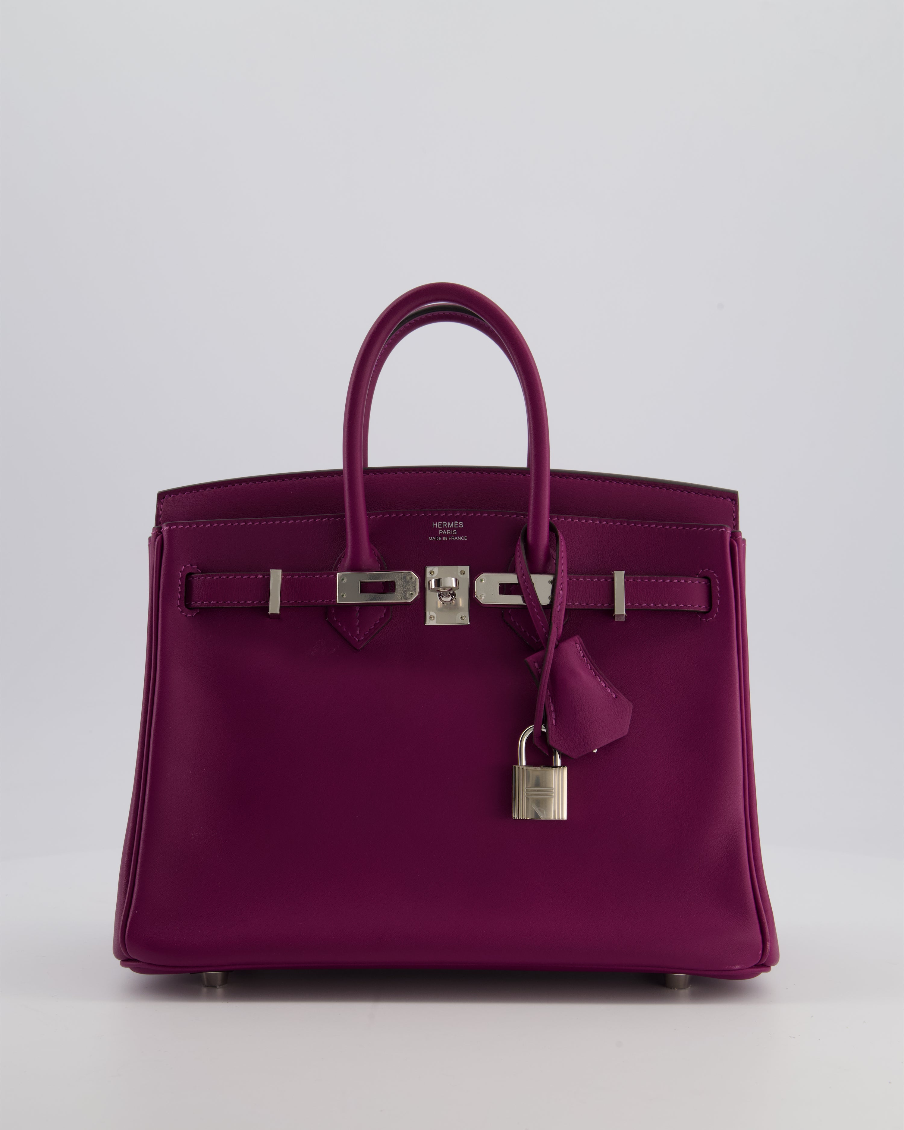 *FIRE PRICE* Hermès Birkin 25 Retourne Bag in Anemone Swift Leather with Palladium Hardware