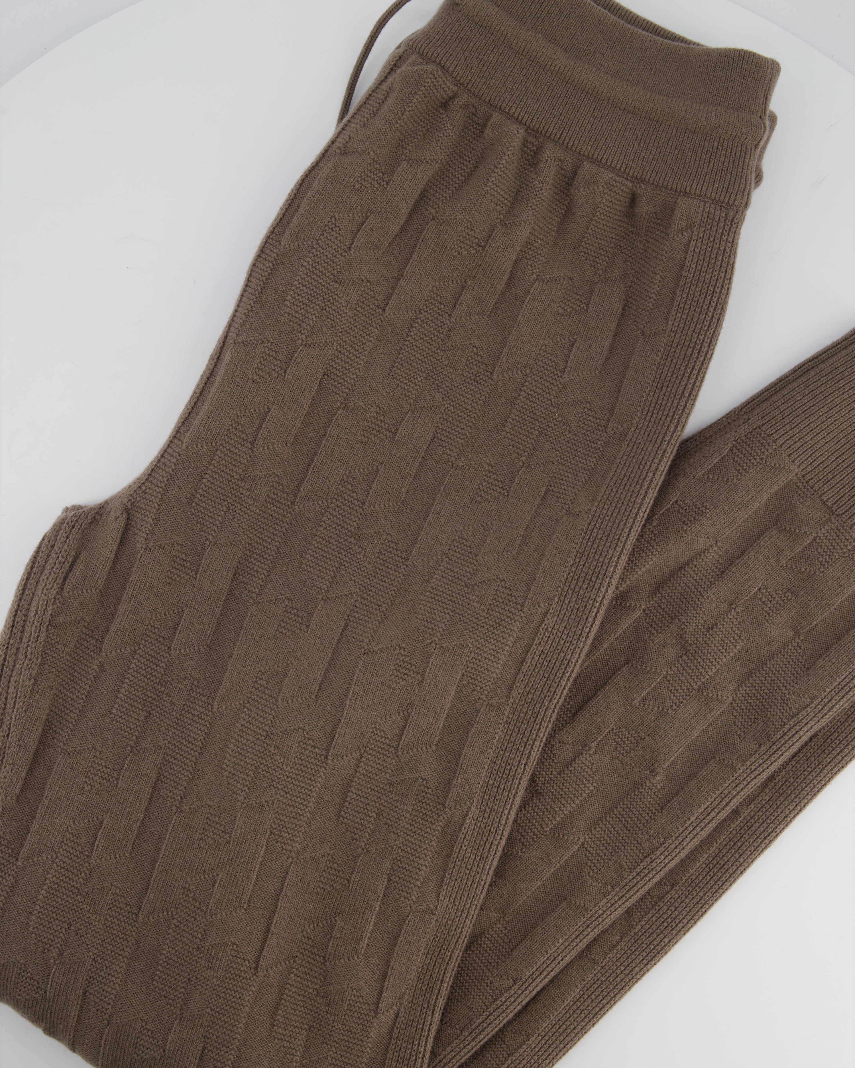 Hermes "H" Wool Jogging Pants In Gris/Etoupe Size FR 40 (UK 12)