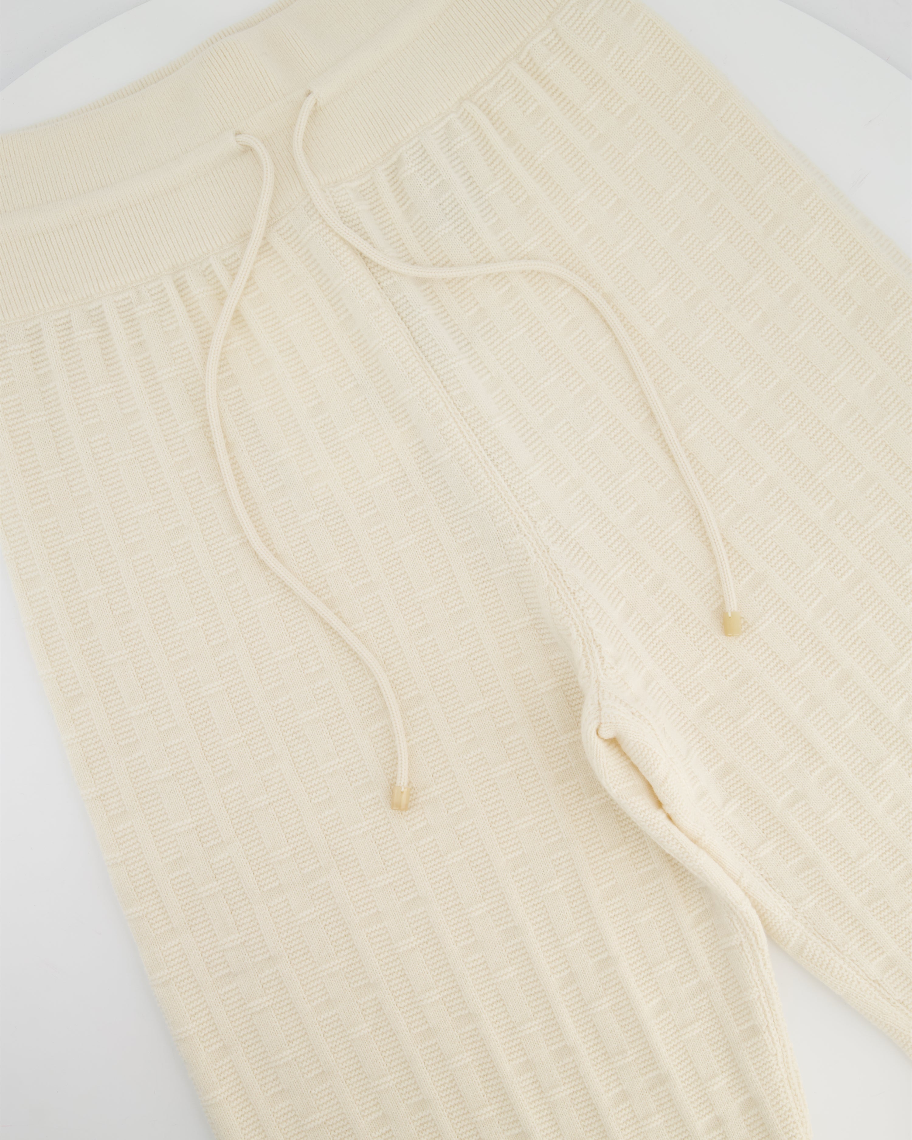 Hermes "H" Wool Jogging Pants In Blanc Naturel Size FR 40 (UK 12)