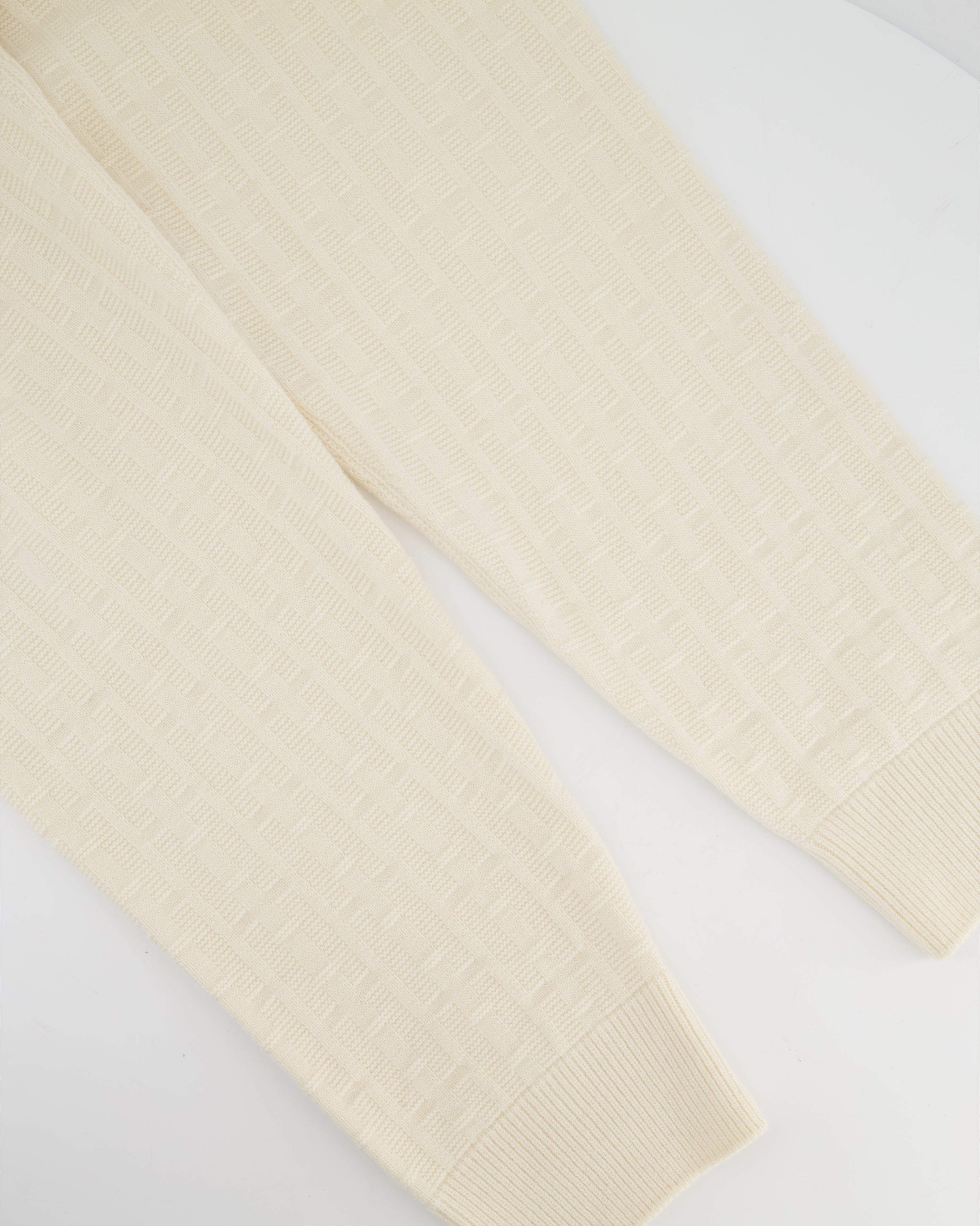 Hermes "H" Wool Jogging Pants In Blanc Naturel Size FR 40 (UK 12)
