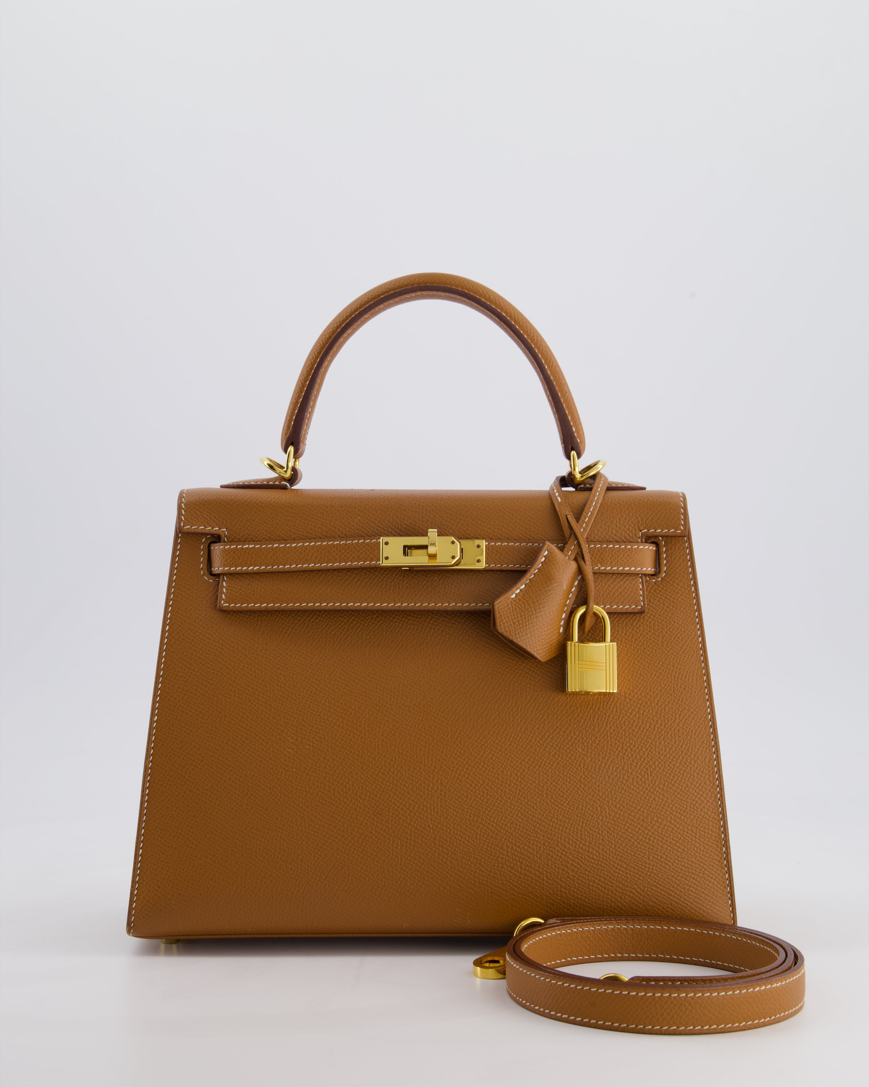 *HOLY GRAIL* Hermès Kelly 25 Sellier Bag in Gold Epsom Leather with Gold Hardware