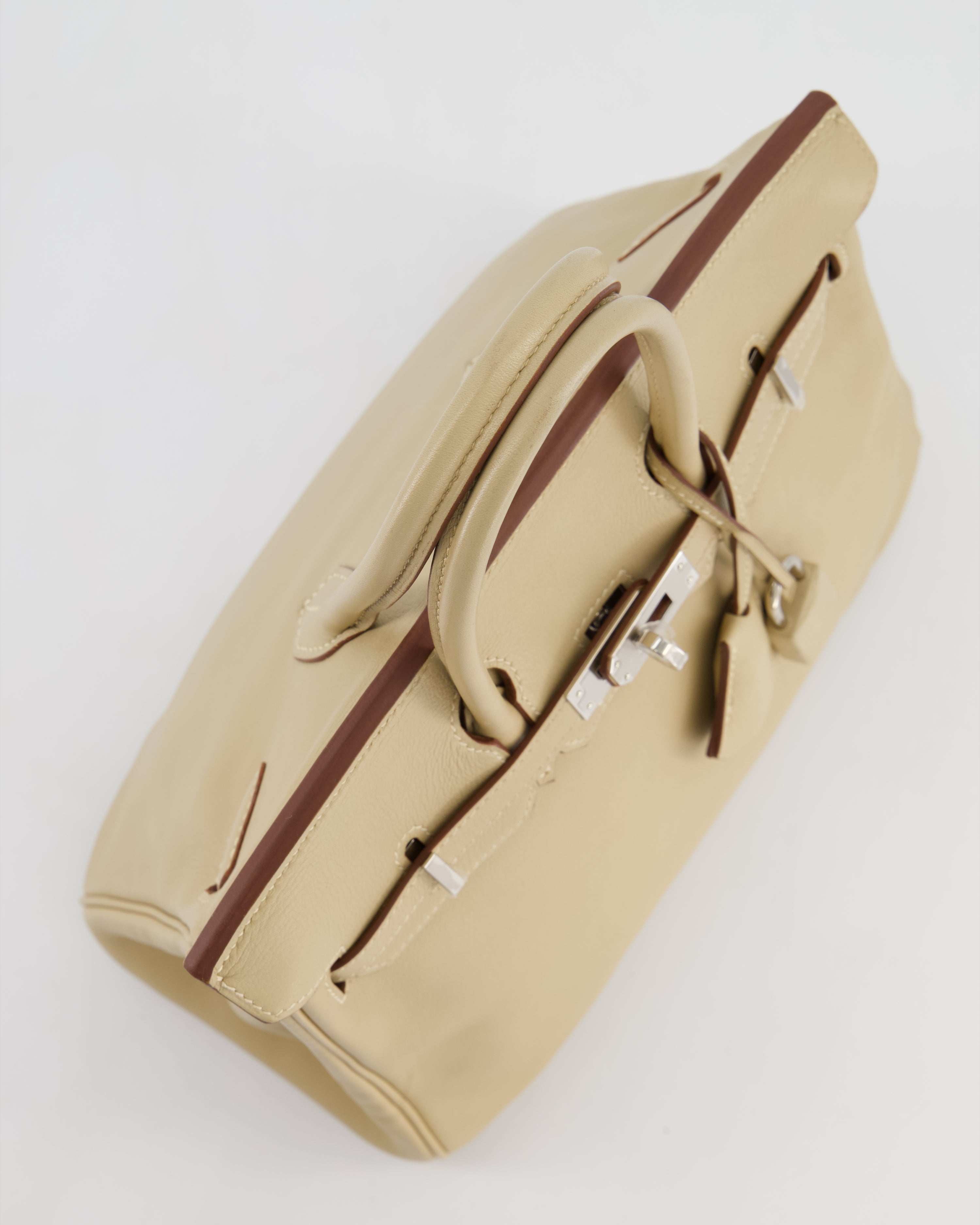 *FIRE PRICE* Hermès Birkin 25 Retourne Bag in Parchemin Swift Leather with Palladium Hardware