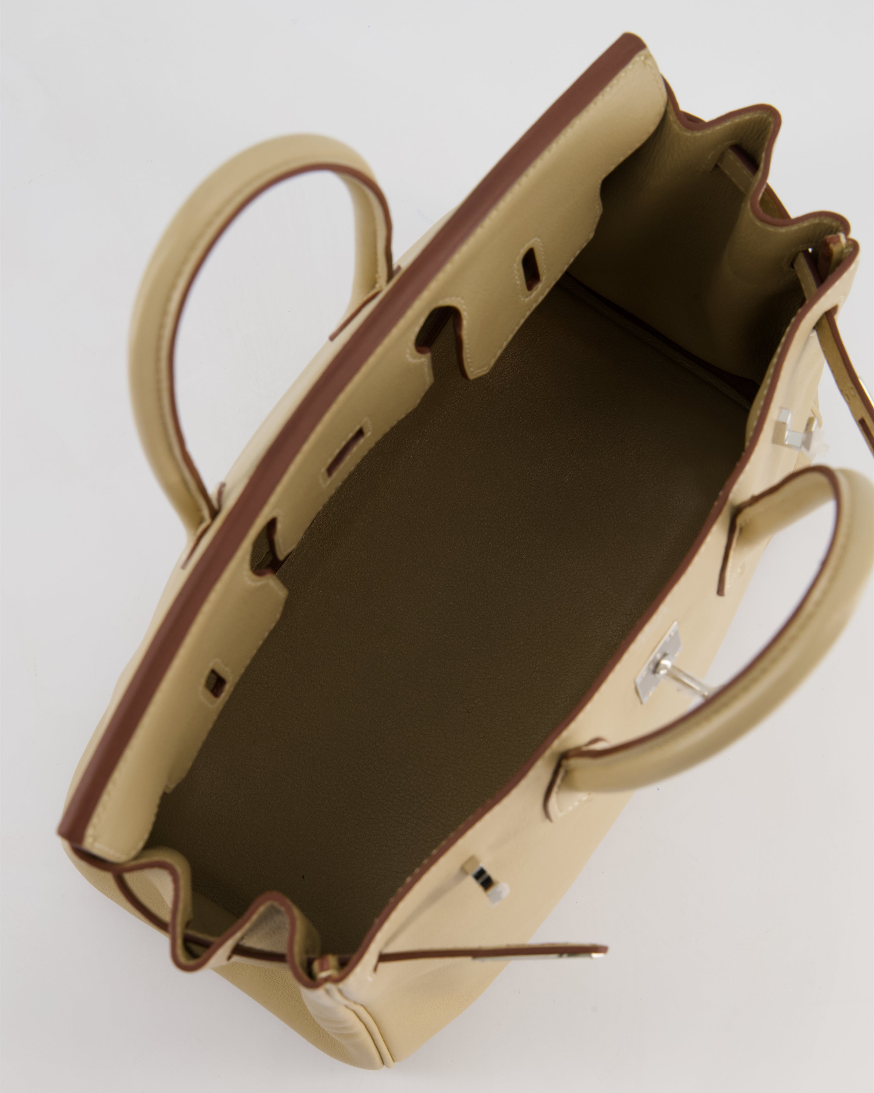 *FIRE PRICE* Hermès Birkin 25 Retourne Bag in Parchemin Swift Leather with Palladium Hardware